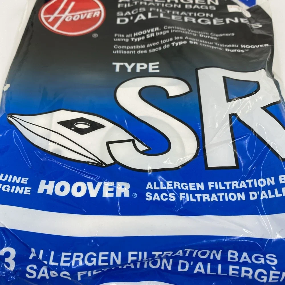 Hoover Allergen Filtration Vacuum Cleaner Bags (3) Type SR 401010SR Genuine NIP